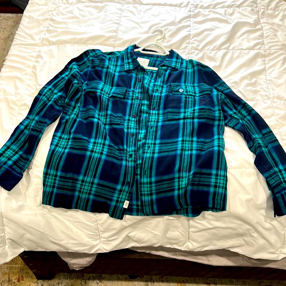 Blue American Eagle flannel